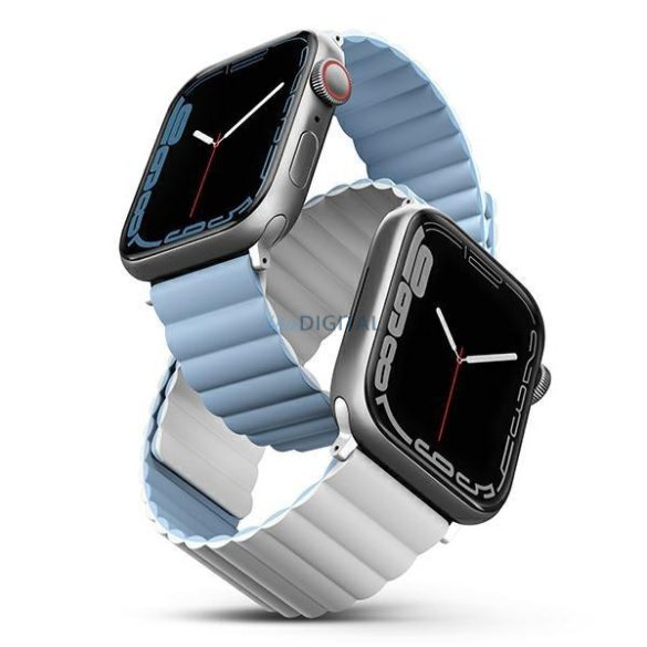 UNIQ Revix csereszíj Apple Watch 1/2/3/3/4/5/6/7/8/9/SE/SE2/Ultra 42/44/45/49mm fehér-kék