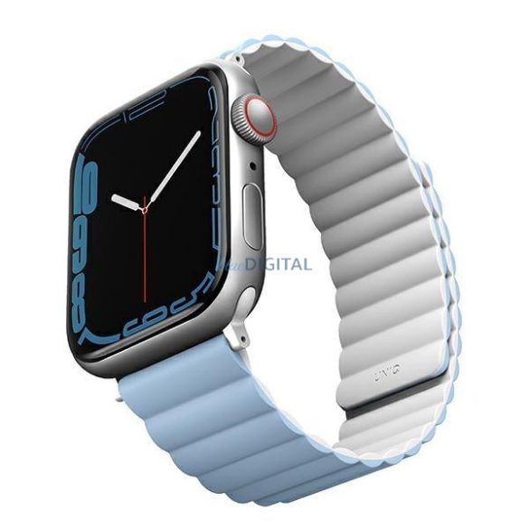 UNIQ Revix csereszíj Apple Watch 1/2/3/3/4/5/6/7/8/9/SE/SE2/Ultra 42/44/45/49mm fehér-kék