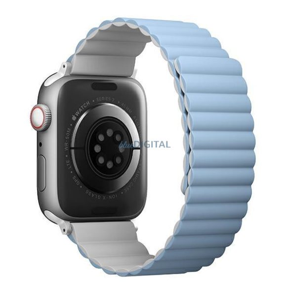 UNIQ Revix csereszíj Apple Watch 1/2/3/3/4/5/6/7/8/9/SE/SE2/Ultra 42/44/45/49mm fehér-kék