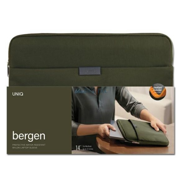 UNIQ torba Bergen laptop tok 14" oliva zöld