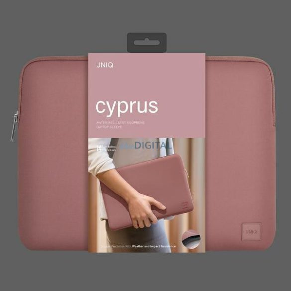 UNIQ torba Ciprus laptop Sleeve 14" rózsaszín Vízálló neoprén