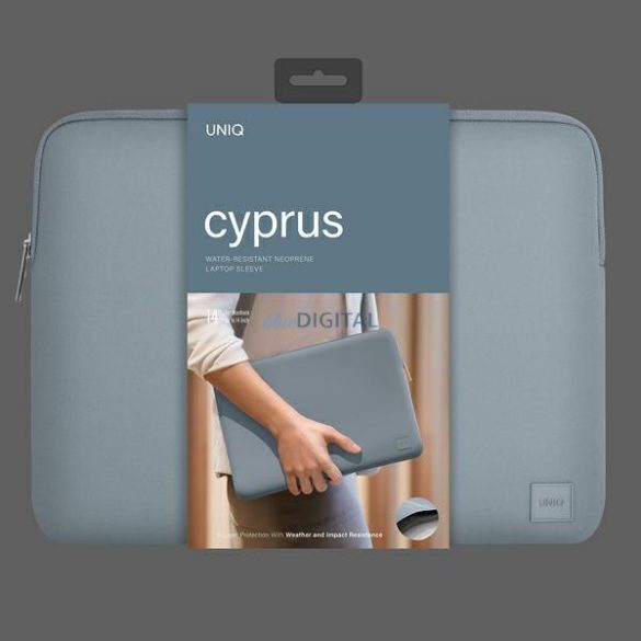 UNIQ torba Ciprus laptop tok 14" acélkék Vízálló neoprén