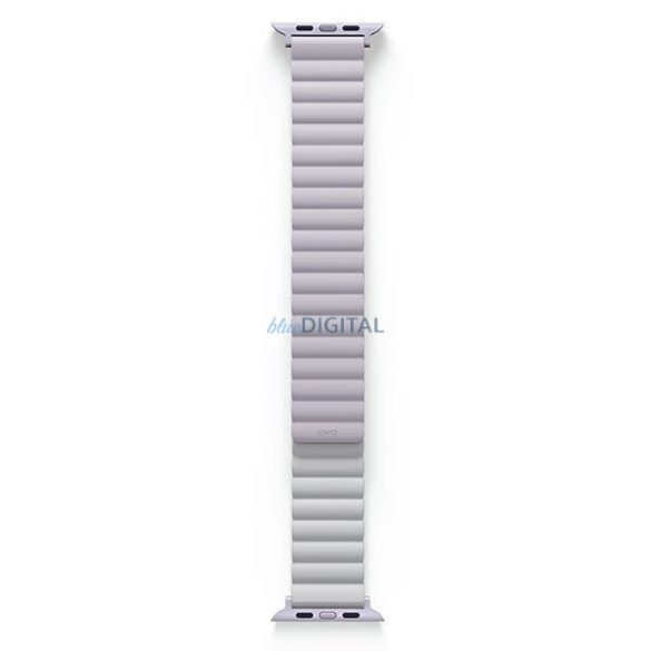 UNIQ pasek Revix Apple Watch Series 4/5/6/7/8/SE/SE2/Ultra 42/44/45mm. Megfordítható mágneses lila-fehér