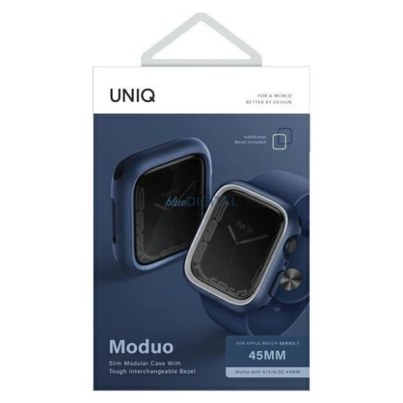 UNIQ Moduo tok Apple Watch 4/5/6/7/8/9/SE/SE2 44/45mm kék-szürke