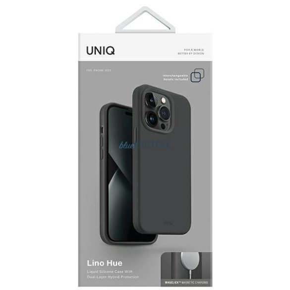 Uniq Case Lino Hue iPhone 14 Plus 6.7" Magclick Charging carbon szürke tok