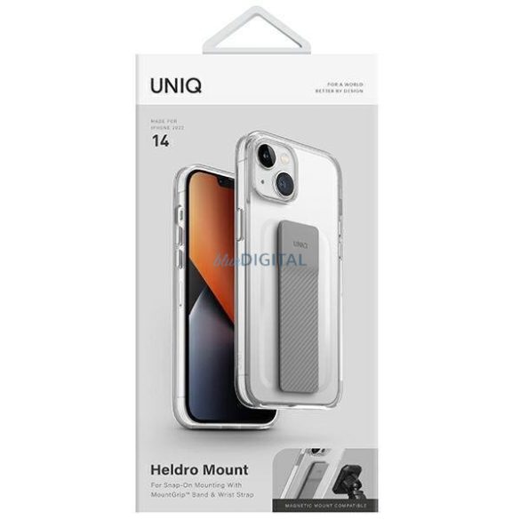 UNIQ etui Heldro Mount iPhone 14 6,1" átlátszó