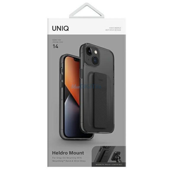 UNIQ etui Heldro Mount iPhone 14 6,1" 6,1" fekete füst