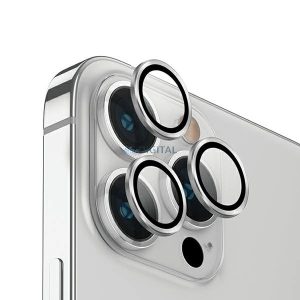 UNIQ Optix Aluminium Camera Lens Protector kamera lencse védő fólia iPhone 14 Pro / iPhone 14 Pro Max - ezüst