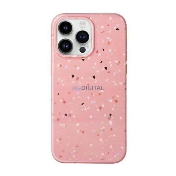 UNIQ etui Coehl Terrazzo iPhone 14 Pro 6,1" korall színű