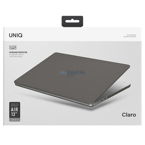 Uniq Case Claro MacBook Air 13 (2022) füstszürke tok