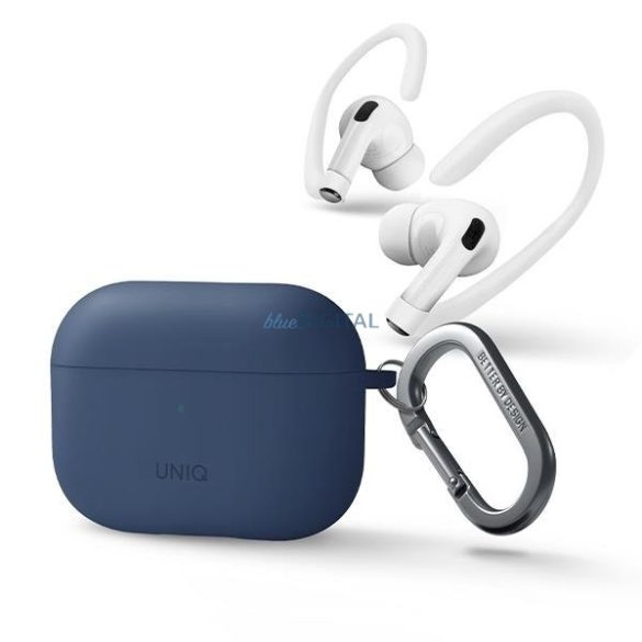 Uniq tok Nexo AirPods Pro 2 gen + fülkampók szilikon kék/kaszpi kék