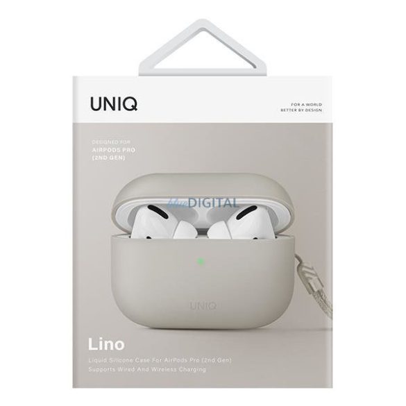 Uniq tok Lino AirPods Pro 2 gen szilikon bézs/bézs elefántcsont
