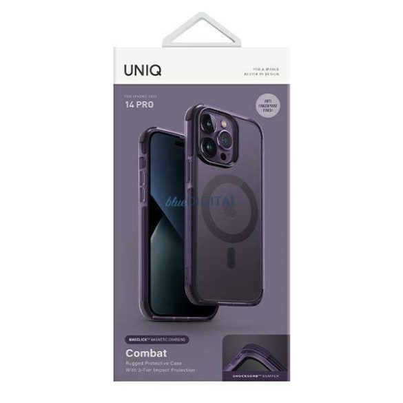 Uniq Combat iPhone 14 Pro 6.1" tok Magclick Charging lila/fig lila lila
