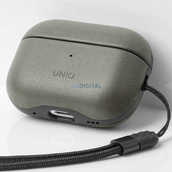 Uniq Case Terra AirPods Pro 2 gen. Valódi bőr zöld/mályva tok