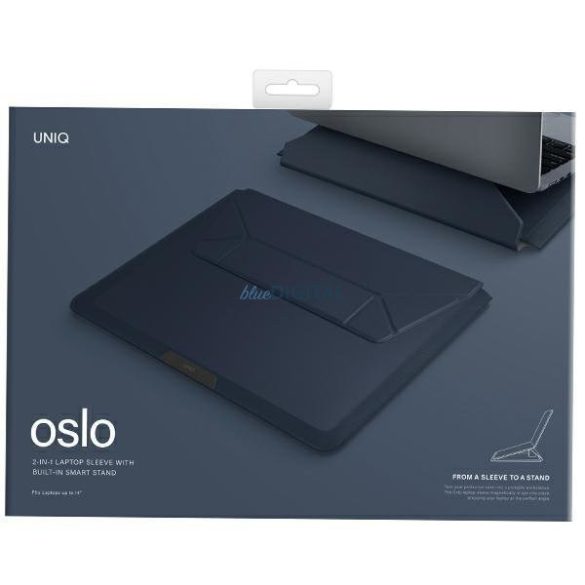 Uniq Oslo laptop Sleeve 14" tok - tengerészkék