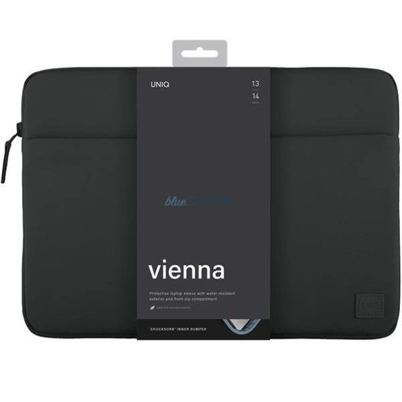 Uniq Vienna laptop tok 14" tok - fekete Vízálló RPET
