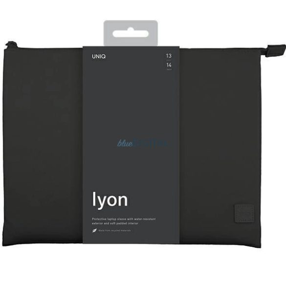 Uniq Lyon Vízálló RPET laptop tok 14" - fekete
