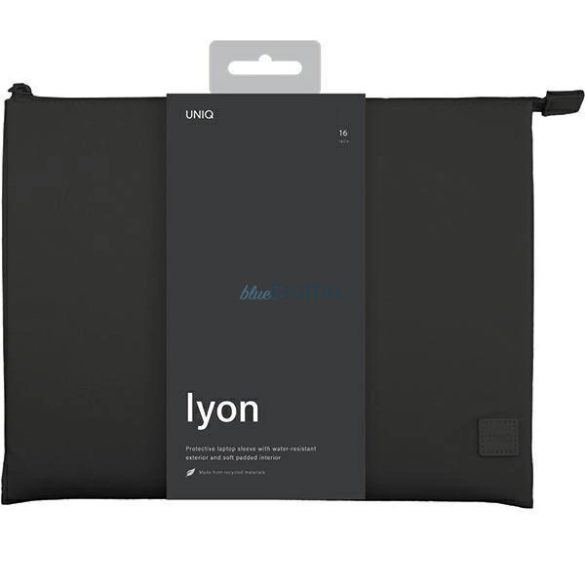 Uniq Lyon laptop tok 16" fekete vízálló RPET