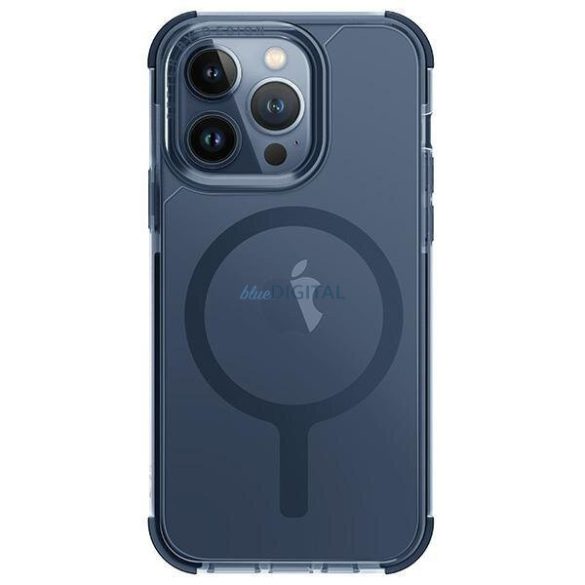 Uniq Combat iPhone 15 Pro 6.1" tok Magclick Charging kék/füstkék