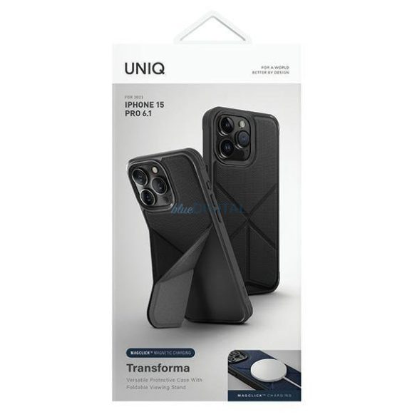 Uniq tok Transforma iPhone 15 Pro 6.1" Magclick Charging fekete