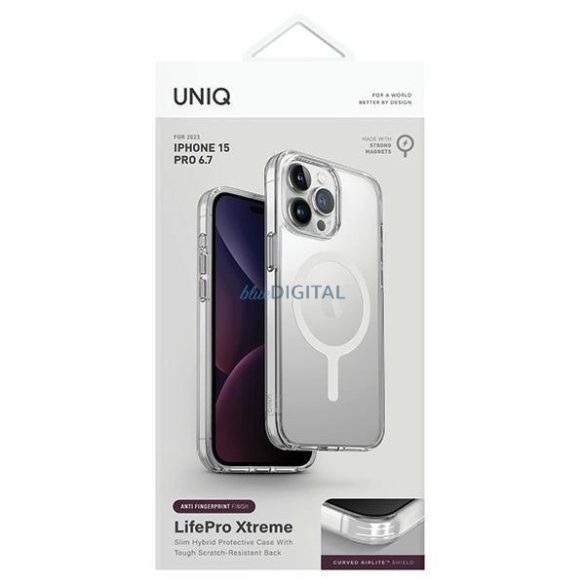 Uniq LifePro Xtreme Magclick töltő tok iPhone 15 Pro Max - átlátszó