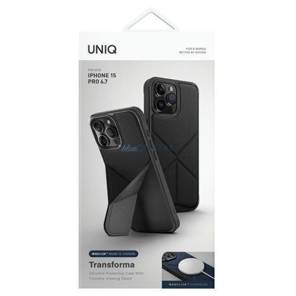 Uniq tok Transforma iPhone 15 Pro Max 6.7" Magclick Charging fekete