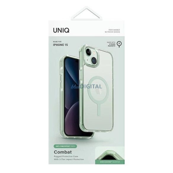Uniq Combat Magclick tok iPhone 15 / 14 / 13 - menta