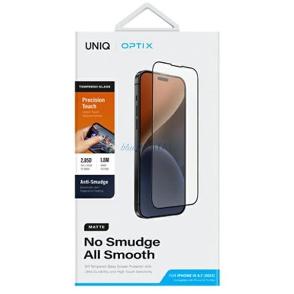 UNIQ Optix Matte edzett üveg iPhone 15 Plus / iPhone 14 Pro Max