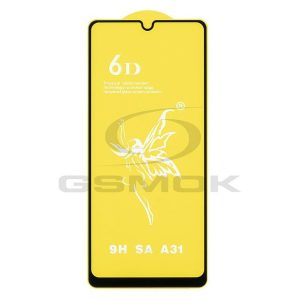 SAMSUNG A315 GALAXY A31 - edzett üveg tempered glass 0.3mm 5D fekete üvegfólia