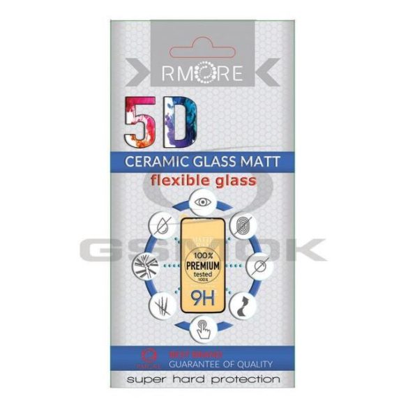 IPHONE 12 PRO MAX - üvegkerámia üvegfólia MATT 5D fekete