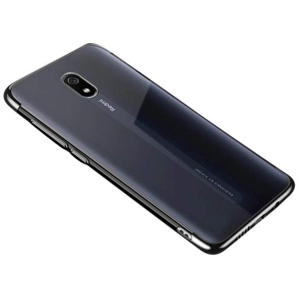 Clear Color Gel tok TPU galvanizált keret telefontok Xiaomi redmi 8A fekete telefontok