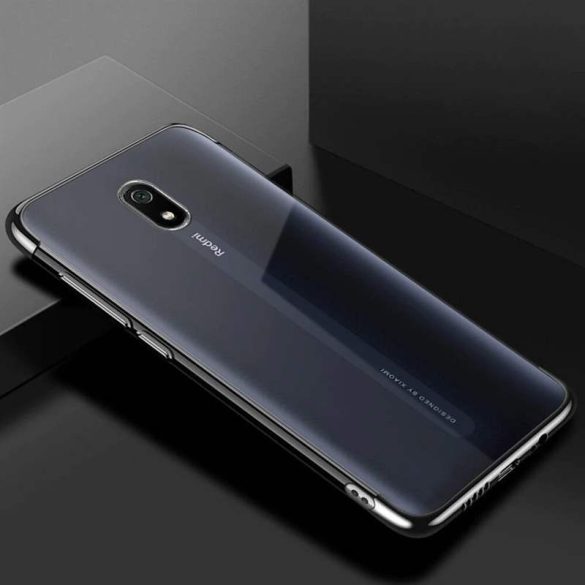 Clear Color Gel tok TPU galvanizált keret telefontok Xiaomi redmi 8A fekete telefontok