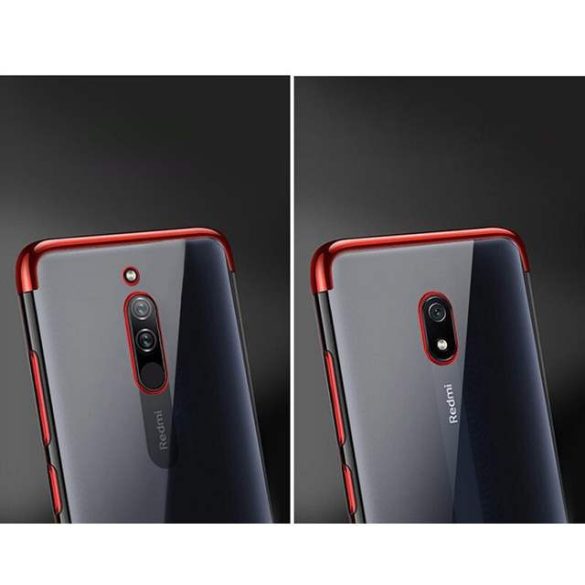Clear Color Gel tok TPU galvanizált keret telefontok Xiaomi redmi 8A fekete telefontok