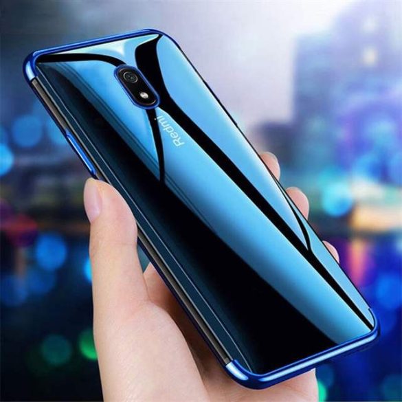 Clear Color Gel tok TPU galvanizált keret telefontok Xiaomi redmi 8A fekete telefontok