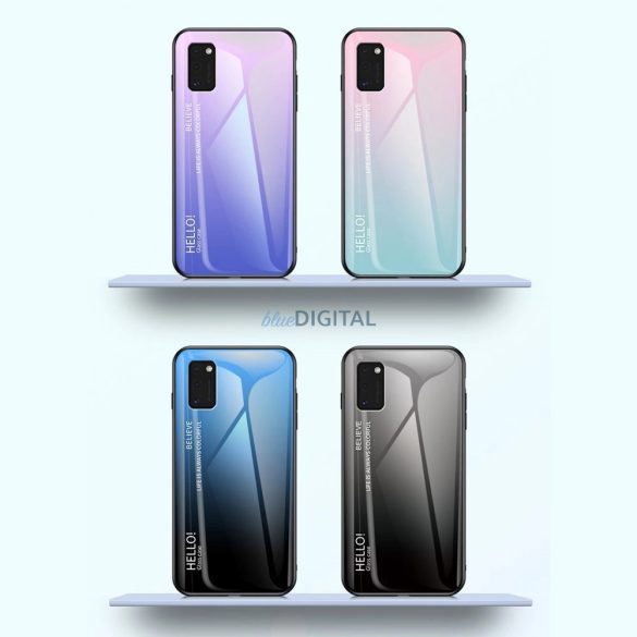 Gradient Glass tok Samsung Galaxy A41 - piros-fekete