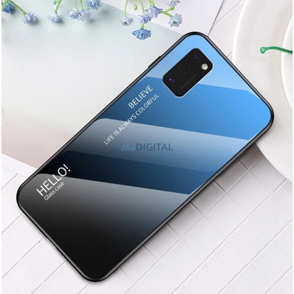 Gradient Glass tok Samsung Galaxy A41 - piros-fekete