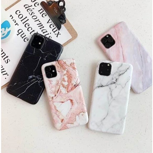 Wozinsky Marble TPU tok Xiaomi Mi 10 Lite fekete telefontok