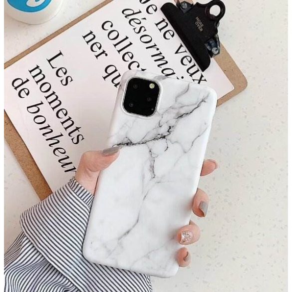 Wozinsky Marble TPU tok Xiaomi Mi 10 Lite fekete telefontok