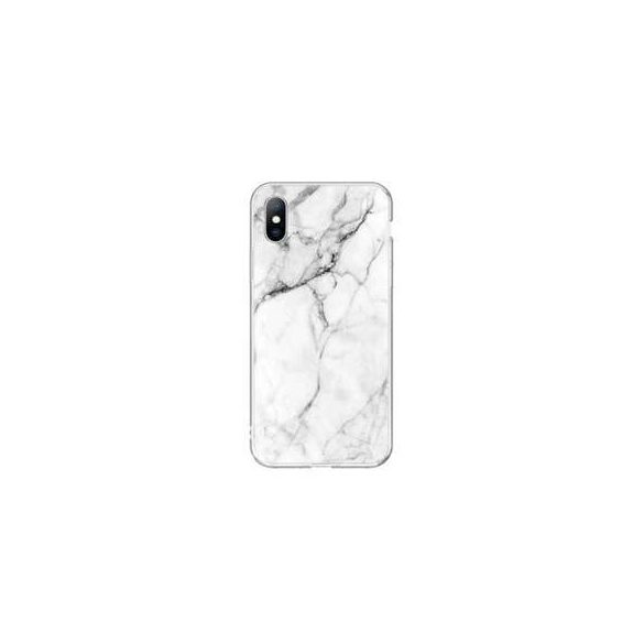 Wozinsky Marble TPU tok Xiaomi Mi 10 Lite fehér telefontok