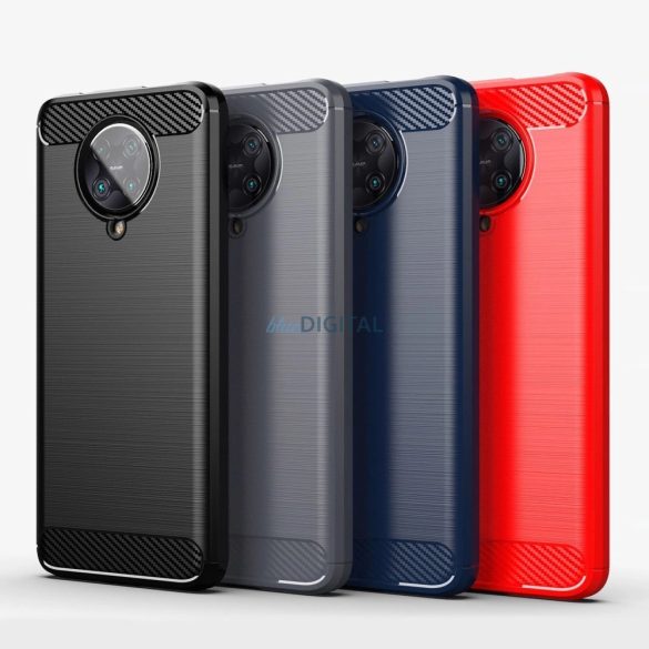 Carbon Case Rugalmas tok TPU tok Xiaomi Redmi K30 Pro / Poco F2 Pro kék