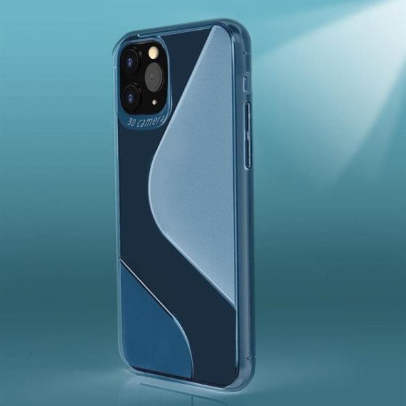 S-tok rugalmas borítóval TPU tok Huawei P smart 2020 kék telefontok
