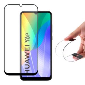 Wozinsky Full tok Flexi Nano üveg hybrid képernyővédő fólia kerettel Huawei Y6p fekete üvegfólia