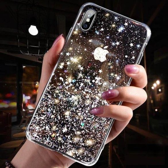 Wozinsky Star Glitter Shining tok Samsung Galaxy A31 fekete telefontok