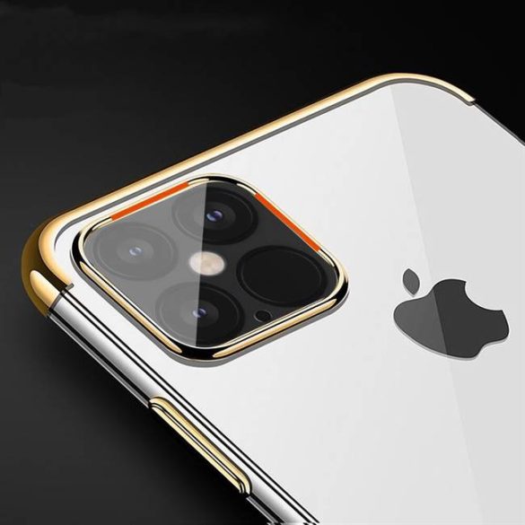 Clear Color Gel tok TPU galvanizált tok iPhone 12 Pro Max fekete telefontok
