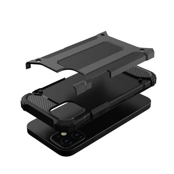 hybrid Armor tok Kemény tok iPhone 12 Pro Max fekete telefontok