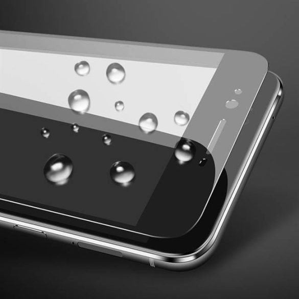 Wozinsky Full tok Flexi Nano üveg hybrid képernyővédő fólia kerettel iPhone 12 mini fekete üvegfólia