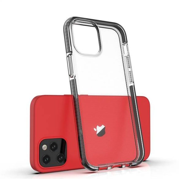 Spring tok világos TPU gél védőburkolat színes kerettel iPhone 12 mini menta telefontok