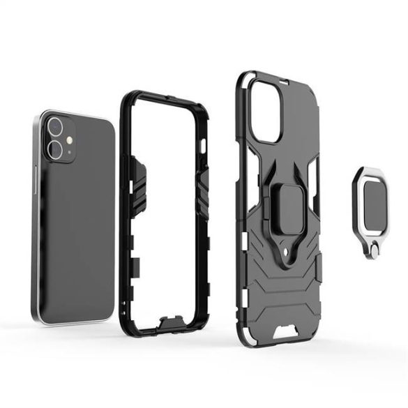 Ring Armor tok kitámasztható Kemény tok iPhone 12 mini kék telefontok