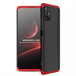   GKK 360 Protection tok Első és hátsó tok az egész testet fedő Samsung Galaxy M51 fekete-piros