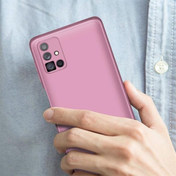 GKK 360 Protection tok Első és hátsó tok az egész testet fedő Samsung Galaxy M51 rózsaszín